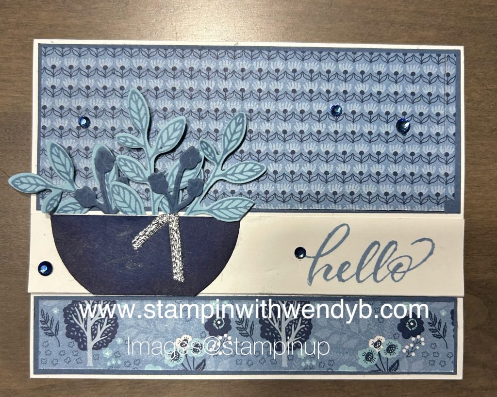 Greeting card created with Stampin'Up's Layering Leaves Bundle. #stampinwithwendyb.com #birthday